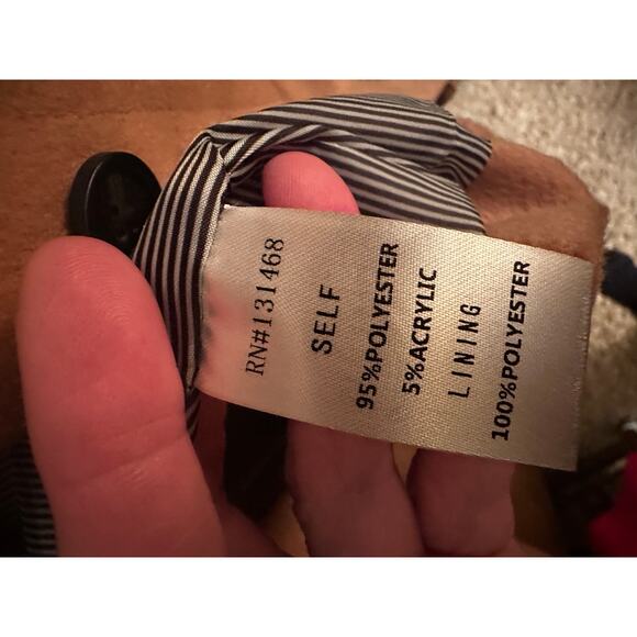 VICI TAN & CHARCOAL BUTTON UP JACKET; SIZE L - Picture 5 of 5